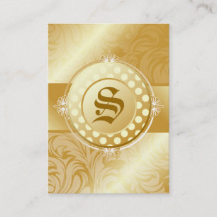311-Superfine Golden Sugar Monogram Business Card