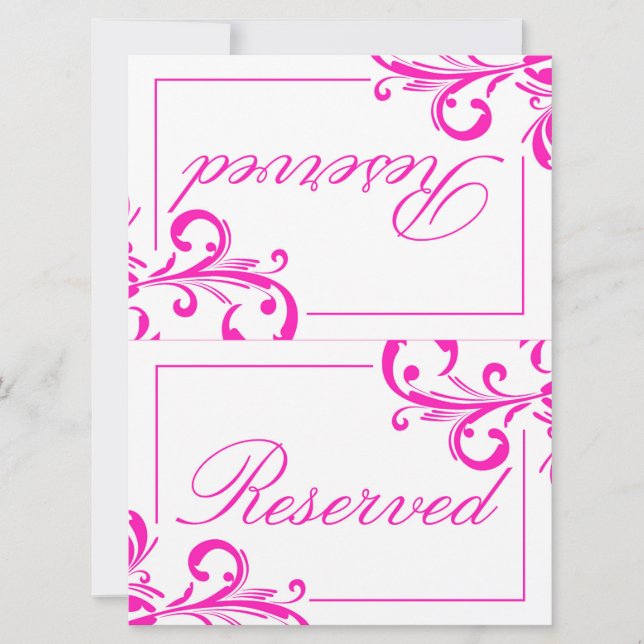 311 Swanky Swirls Reserved Sign 2 Invitation (Front)