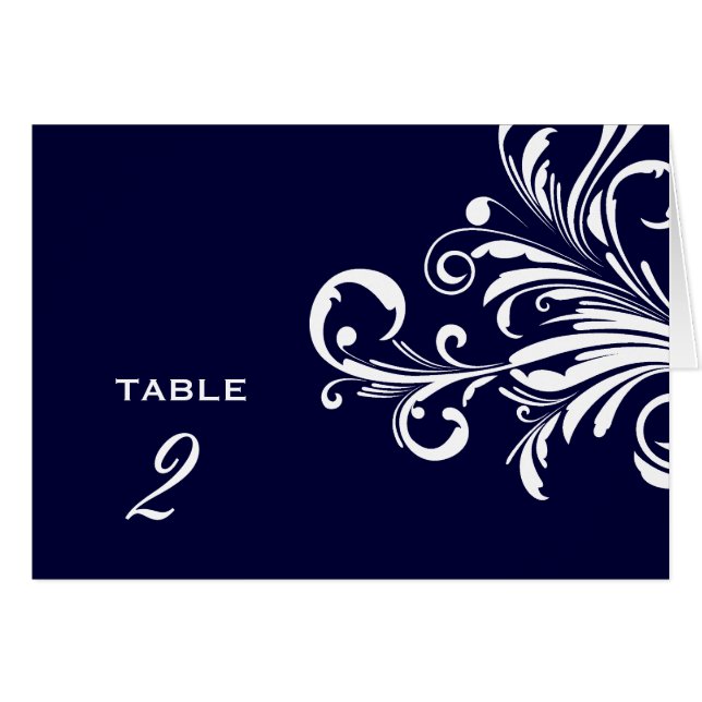 311-Swanky Swirls Table Numbers Navy Blue (Front Horizontal)