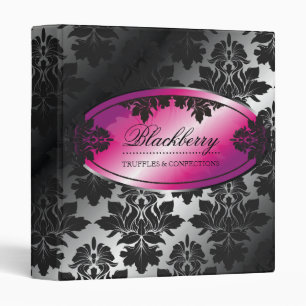 311-Sweet Blackberry Truffle Damask Binder