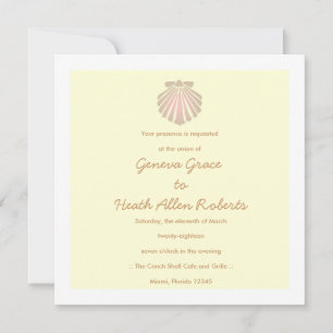 311-Sweet Shell Ecru Invitation