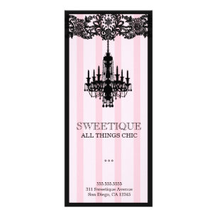 311 Sweetique Pink Stripes Menu Card