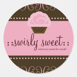 311-Swirly Sweet Too Classic Round Sticker