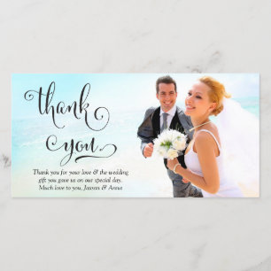 311 Thank You Script Typography Photo Card