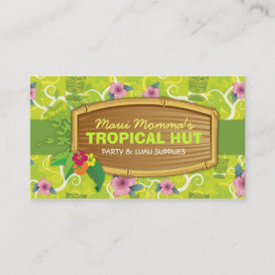 311-Tropical Tiki - carte de visite de vert de