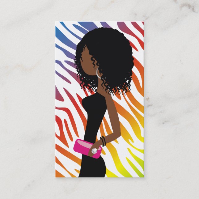 311-True Colours Rainbow | A American Fashionista Business Card (Front)