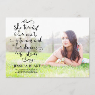 311 Turned Her Can'ts into Cans Dreams Graduation Announcement