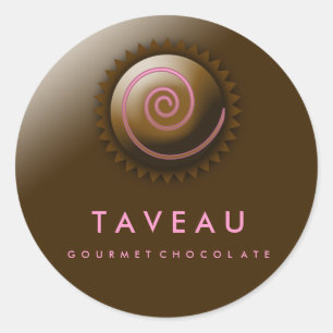311-Upscale Gourmet Chocolate Classic Round Sticker