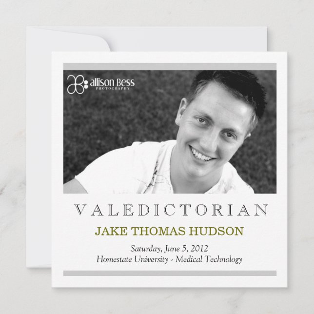 311 Valedictorian Graduation Faire-part (Devant)