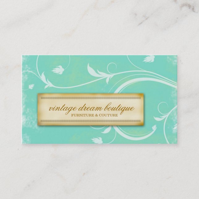 311-Vintage Mint Dream Business Card (Front)