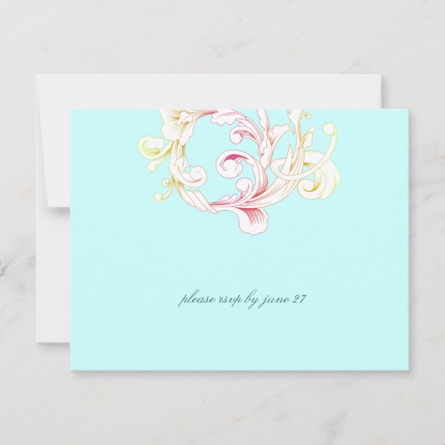 311-Vivid Foliage Flare RSVP Card (Front)