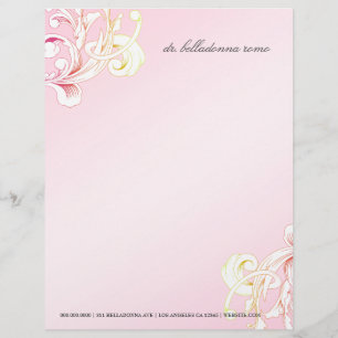 311-Vivid Foliage Pink Flare Letterhead