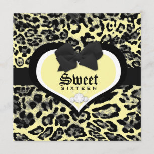 311 Wild at Heart Sweet Sixteen   Quinceanera Invitation