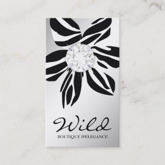 311 Wild Zebra Flower | Diamond SS Business Card
