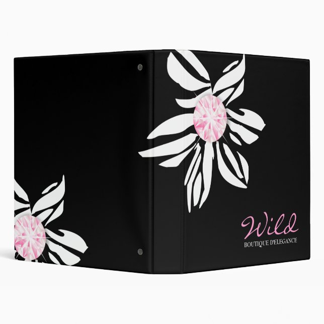 311-Wild Zebra Flower | Pink Diamond B Binder (Background)