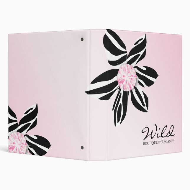 311-Wild Zebra Flower | Pink Diamond PP Binder (Background)