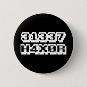 31337 H4X0R 2 INCH ROUND BUTTON