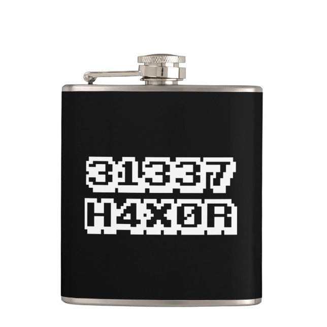 31337 H4X0R HIP FLASK (Front)