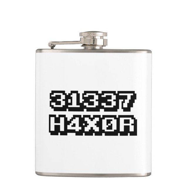 31337 H4X0R HIP FLASK (Front)