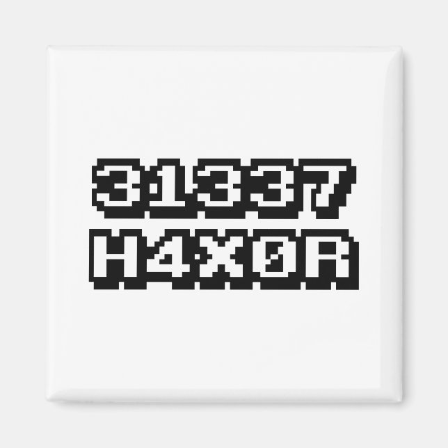31337 H4X0R MAGNET (Front)