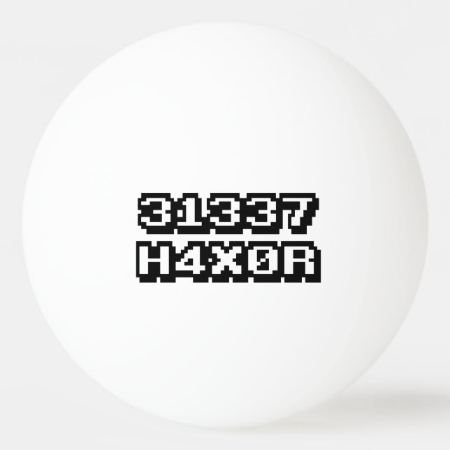 31337 H4X0R PING PONG BALL (Front)