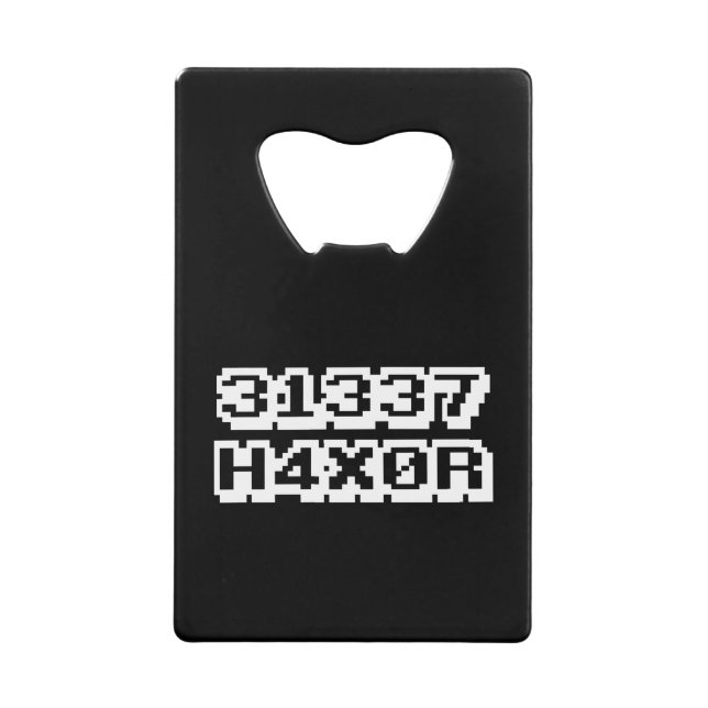 31337 H4X0R WALLET BOTTLE OPENER (Front)