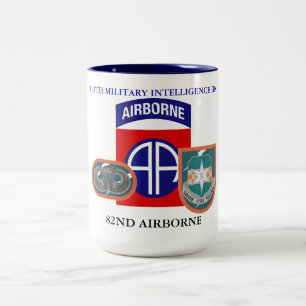 313TH MILITARY INTELLIGENCE BN 82ND AIRBORNE Two-Tone COFFEE MUG