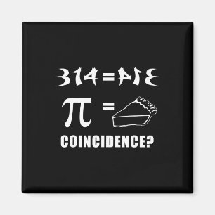 314 (pi) Equal Pie Coincidence Happy Pi Day 3-14 M Magnet
