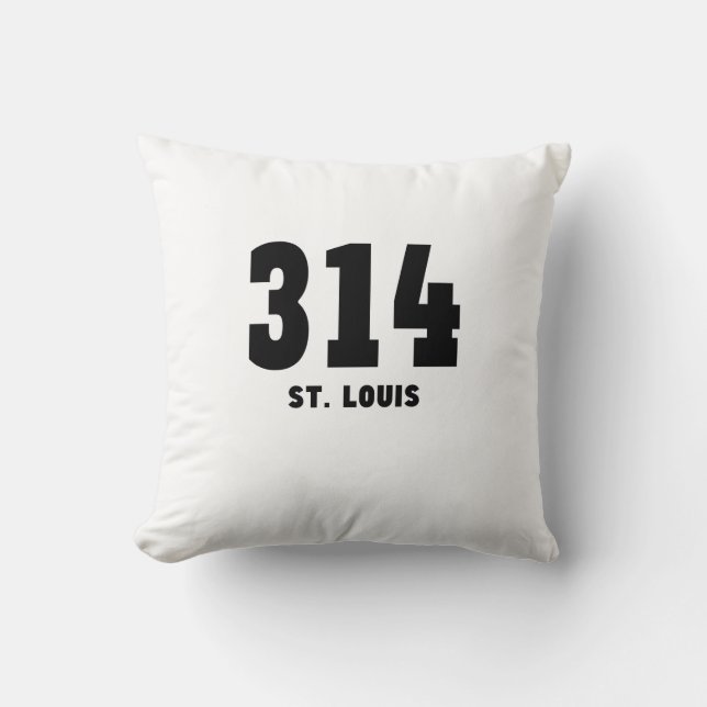 314 St. Louis Throw Pillow (Front)