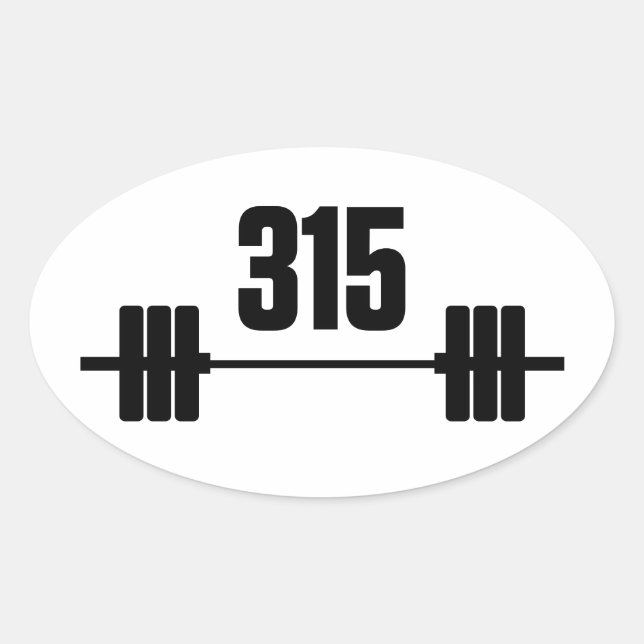 315 livres. Sticker Barbell (Devant)