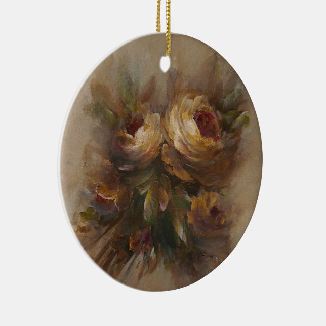 315 Roses  Ceramic Ornament (Right)