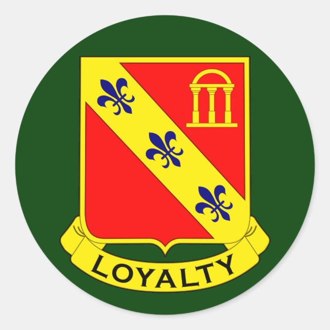 319th Armoured Field Artillery Rgt (Airborne) DUI Classic Round Sticker (Front)