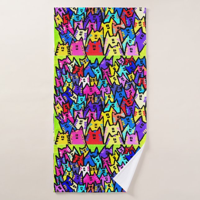 31 CHATS Serviette de bain (Serviette de bain)