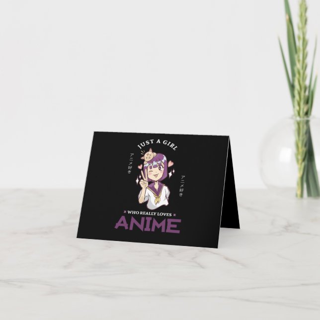 31.Just A Girl Who Really Loves Anime Invitation (Front)