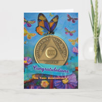 31 Year AA Anniversary Coin Butterflies Flowers