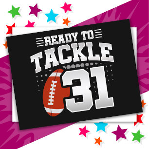 31 Year Old Tackle Football Party 31st Birthday Postcard