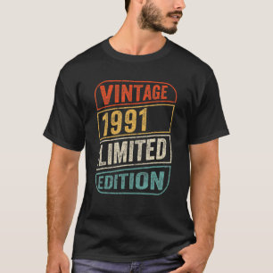 31 Years Old Vintage 1991  31th Birthday T-Shirt