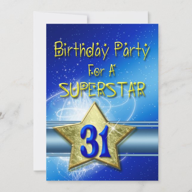 31e fête d'anniversaire Invitation pour une Supers (Devant)