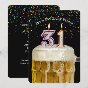 31st Birthday Beer Party Invitation
