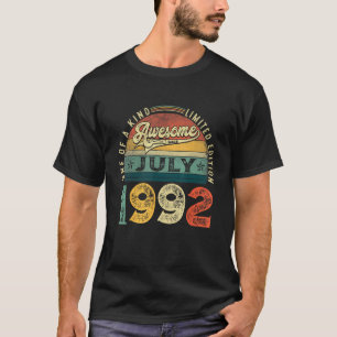 31st Birthday Decoration July 1992 Men Women 31 Ye T-Shirt