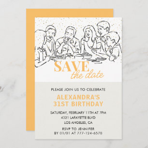 31st birthday invitations Save the date Dinner
