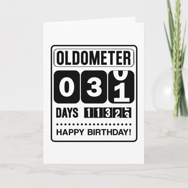31st Birthday Oldometer Card (Front)