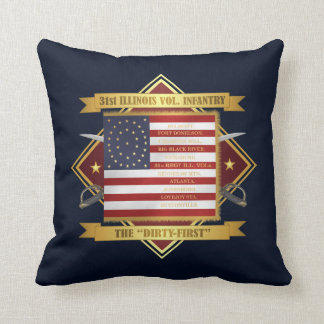 31st Illinois Volunteer Infantry Throw Pillow