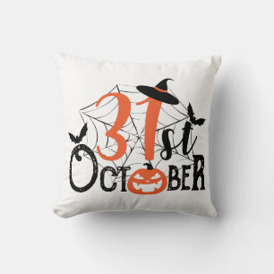 31st October Halloween Celebration Throw Pillow