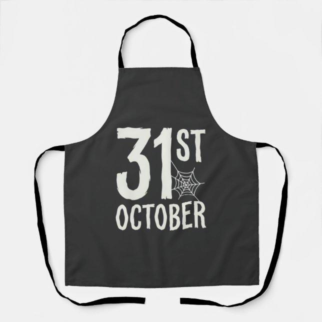 31st October Halloween Spider Web Design Apron (Front)