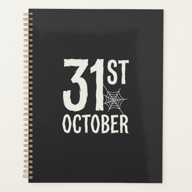 31st October Halloween Spider Web Design Planner (Front)