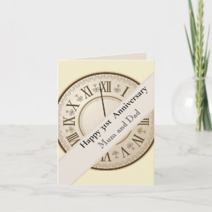31st Wedding Anniversary editable  Card