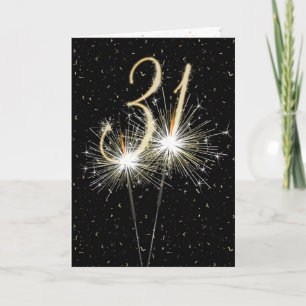 31st wedding anniversary sparklers card