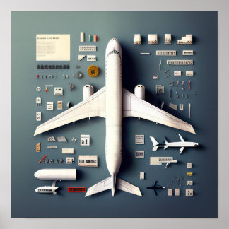 320 Airplane Spread #1 Poster