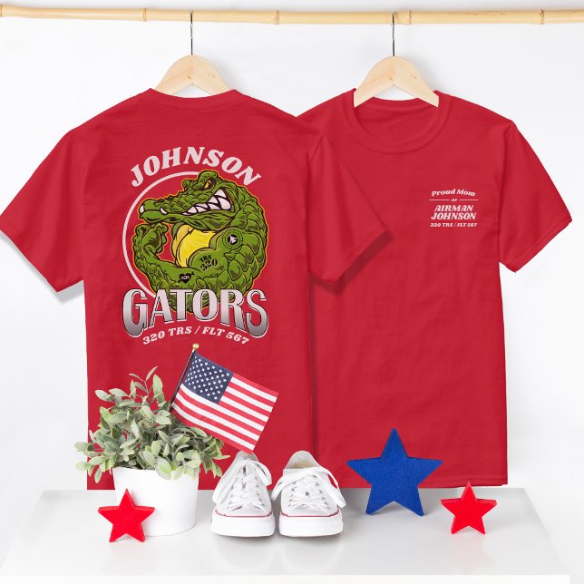 320 Gators Air Force Basic Training Graduation T-Shirt (Air Force Basic Military Training BMT Graduation TRS Mascot T-shirts, 320 Gators Shirt, Proud Mom)